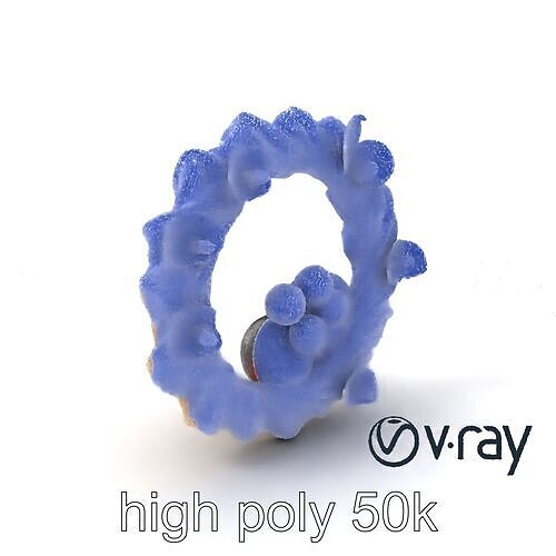 Star Shaped Meringue Ring Dessert model pack Low-poly 3D model 2