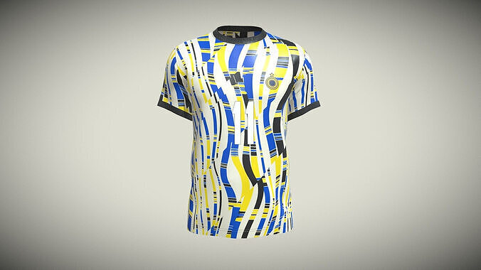 Soccer White And Yellow Jersey Player-11 In Low Poly Low-poly 3D model