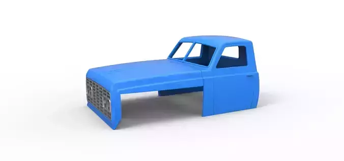 Cab of Big Rig Racing Semi truck Scale 1 to 25 3D print model