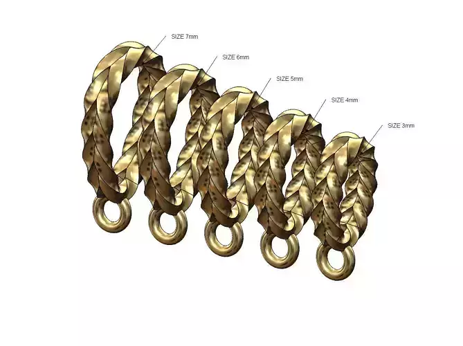 Mirrored square wire double twisted bail with loop