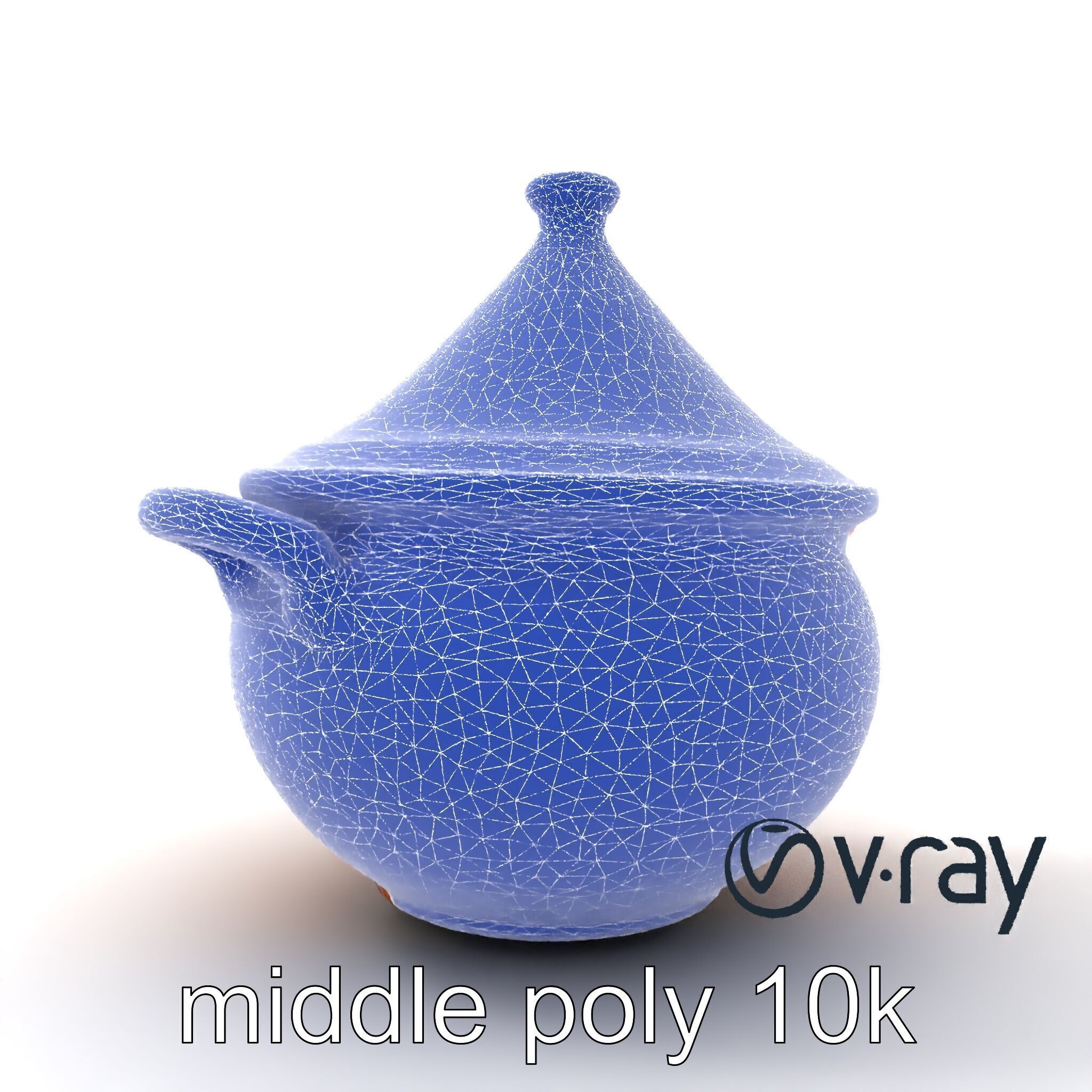 Rustic Stoneware Tajine Pot Model Pack Low-poly 3D model_28