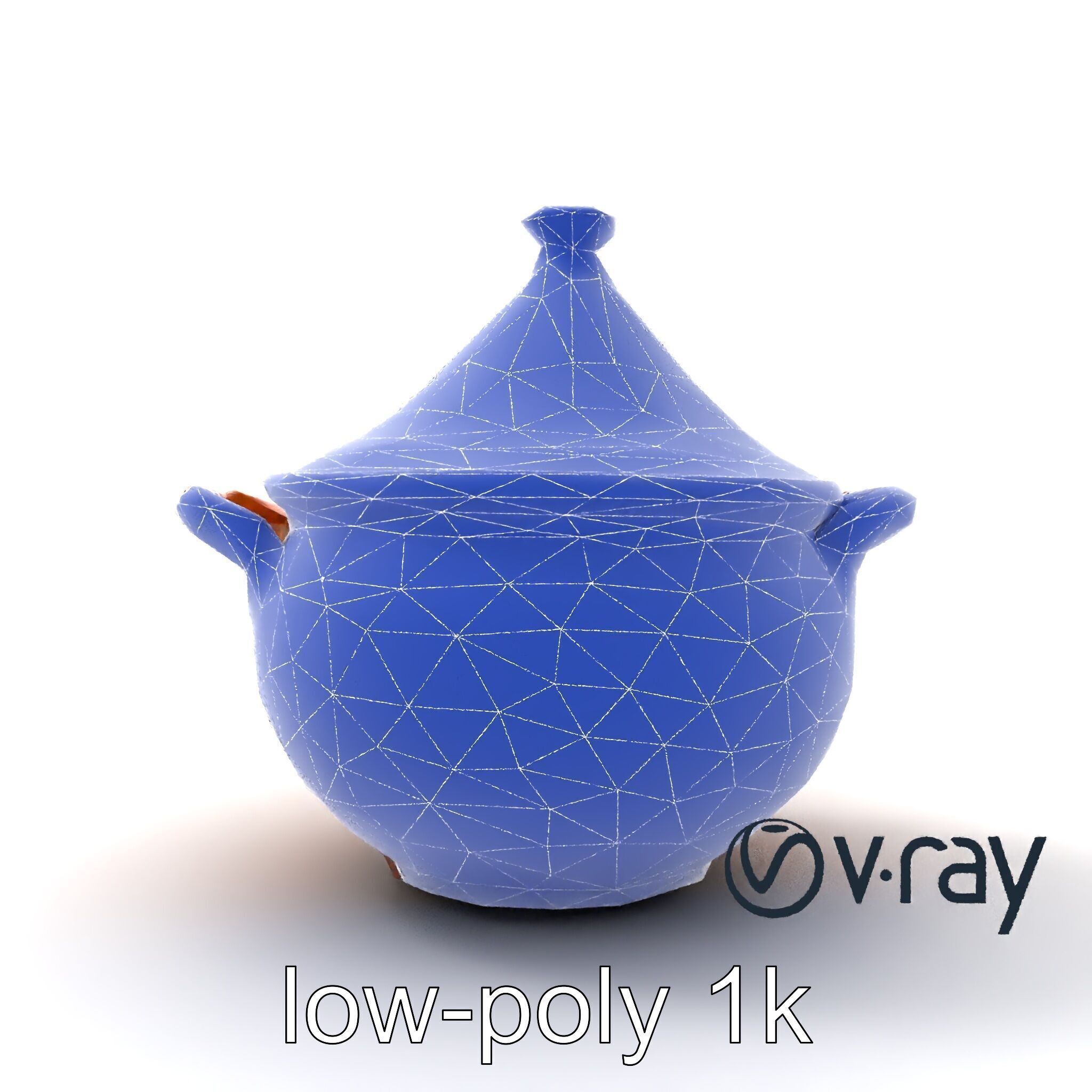 Rustic Stoneware Tajine Pot Model Pack Low-poly 3D model_15