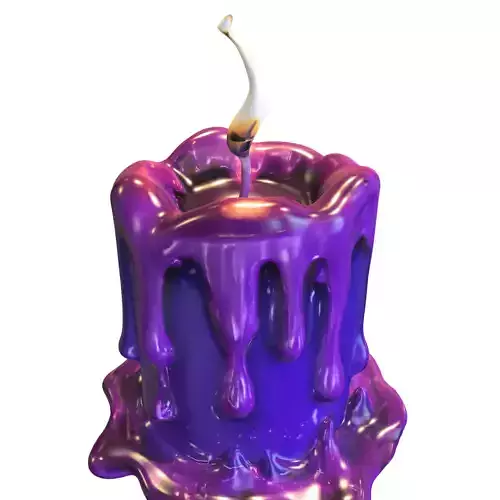 Mystic Dripping Candle 3D model