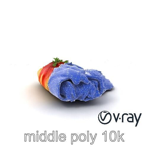 Realistic Colorful Enchilada Dish 3D Model Pack Low-poly 3D model 6