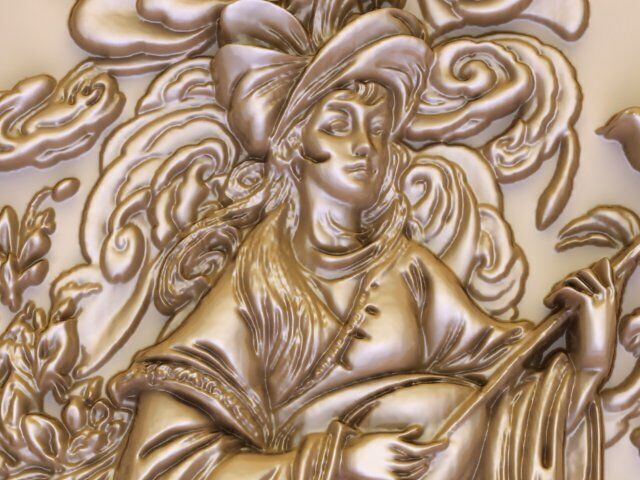the Relief Panel Inspired by Persian Miniature 3D model_2