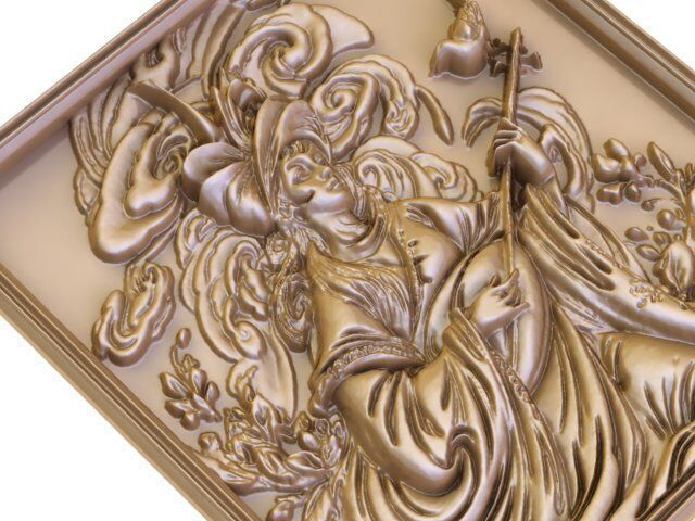 the Relief Panel Inspired by Persian Miniature 3D model_1