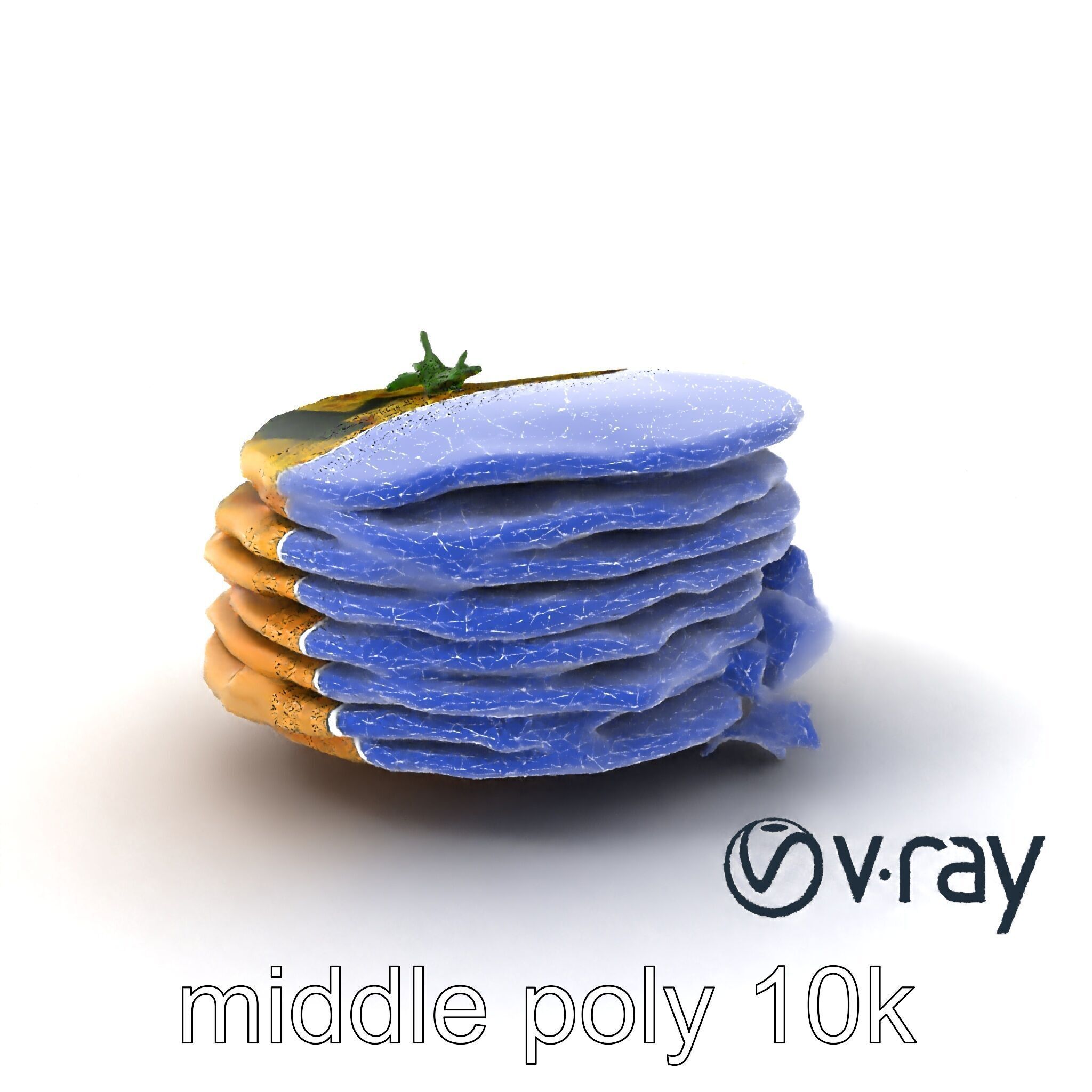Corn Tortilla Stack Culinary model pack Low-poly 3D model_6