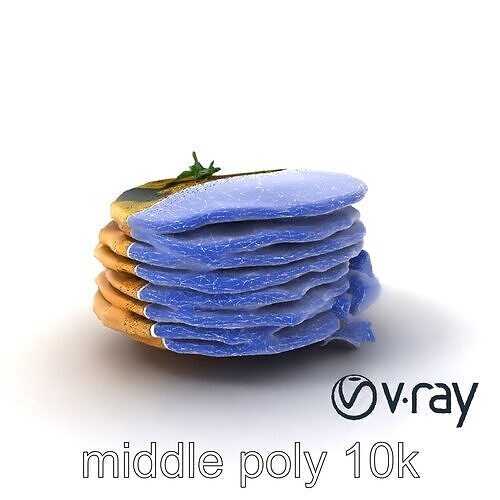Corn Tortilla Stack Culinary model pack Low-poly 3D model 6