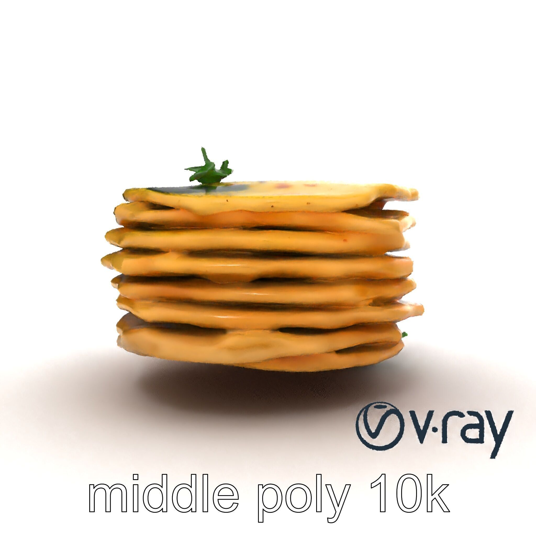 Corn Tortilla Stack Culinary model pack Low-poly 3D model_26