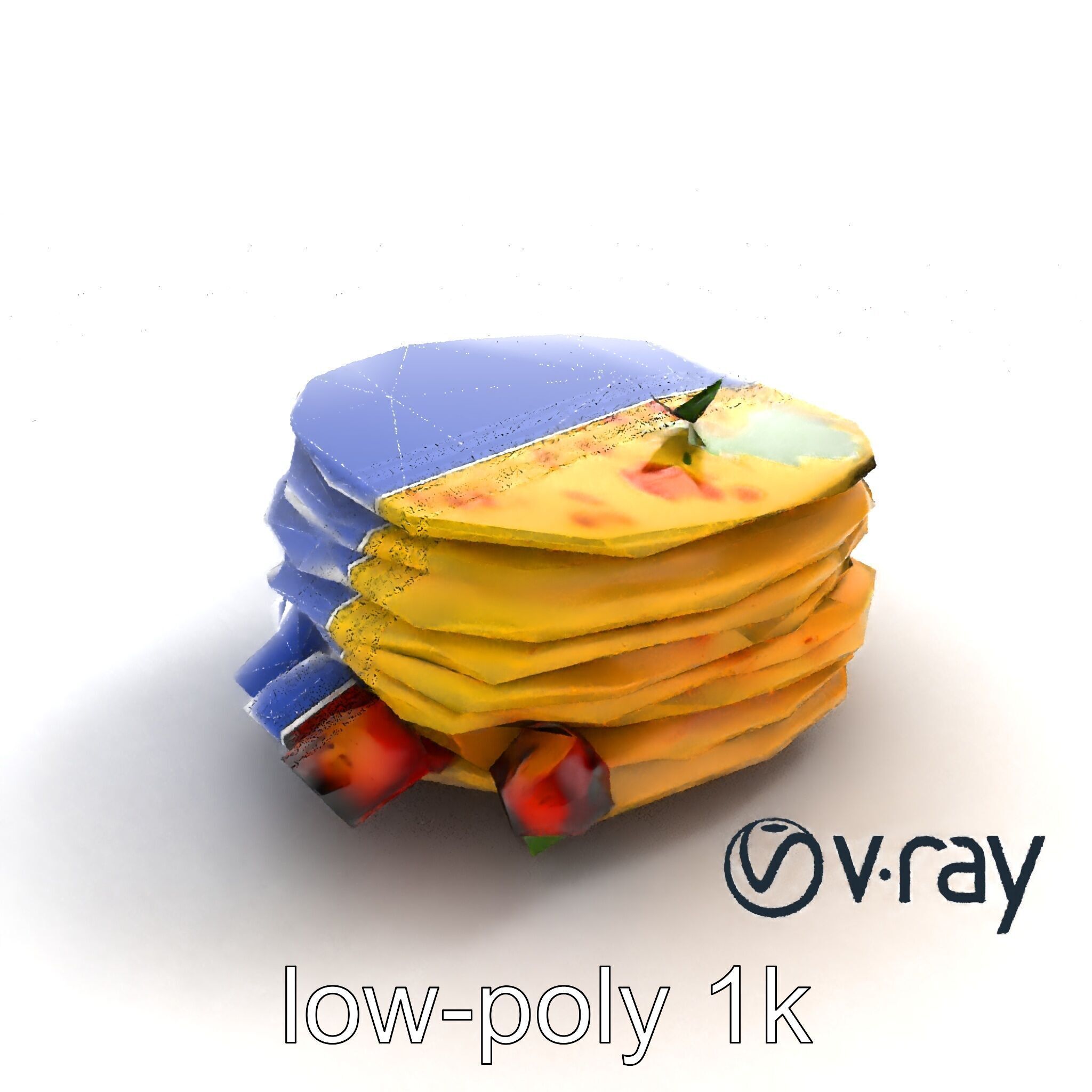 Corn Tortilla Stack Culinary model pack Low-poly 3D model_17