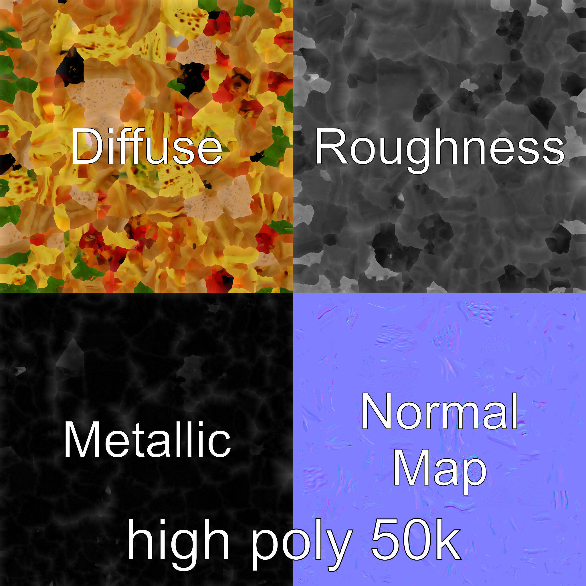 Corn Tortilla Stack Culinary model pack Low-poly 3D model_3