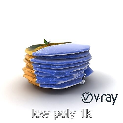 Corn Tortilla Stack Culinary model pack Low-poly 3D model 7