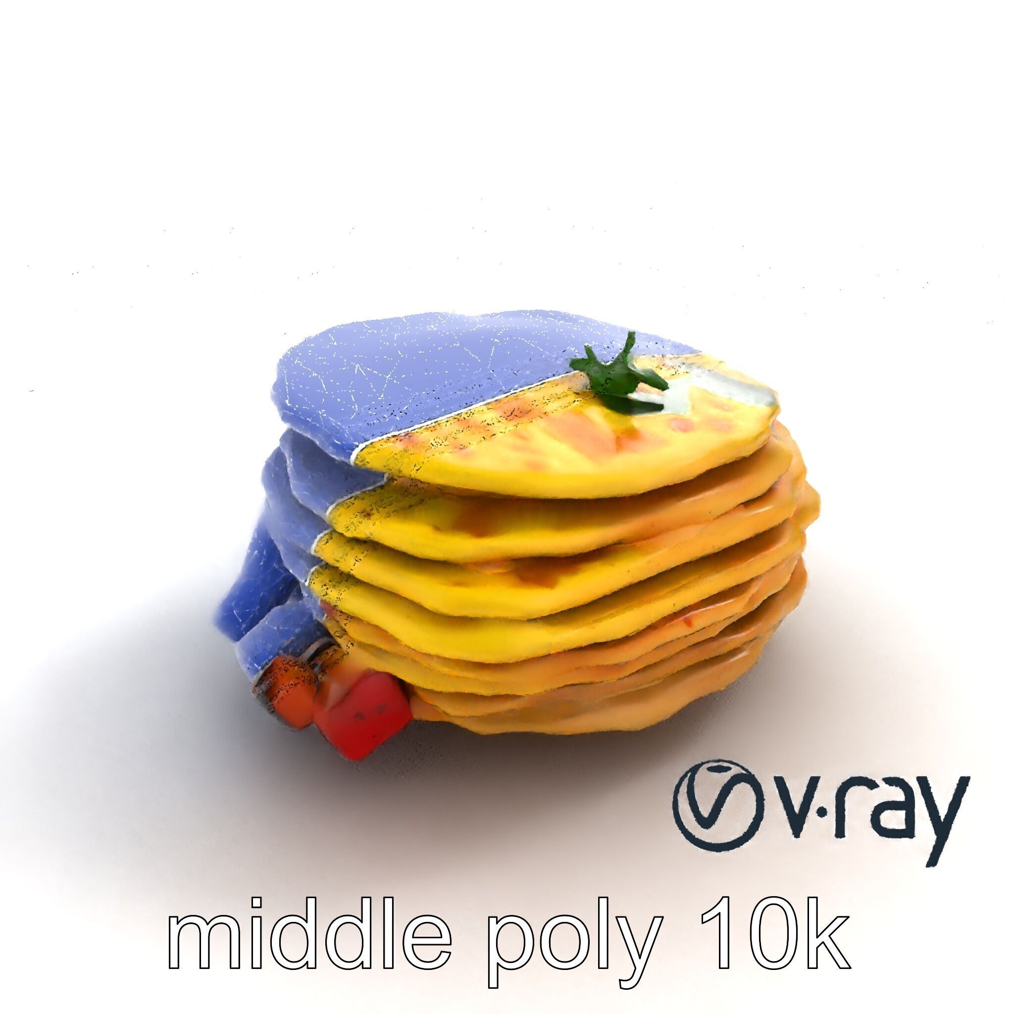Corn Tortilla Stack Culinary model pack Low-poly 3D model_24