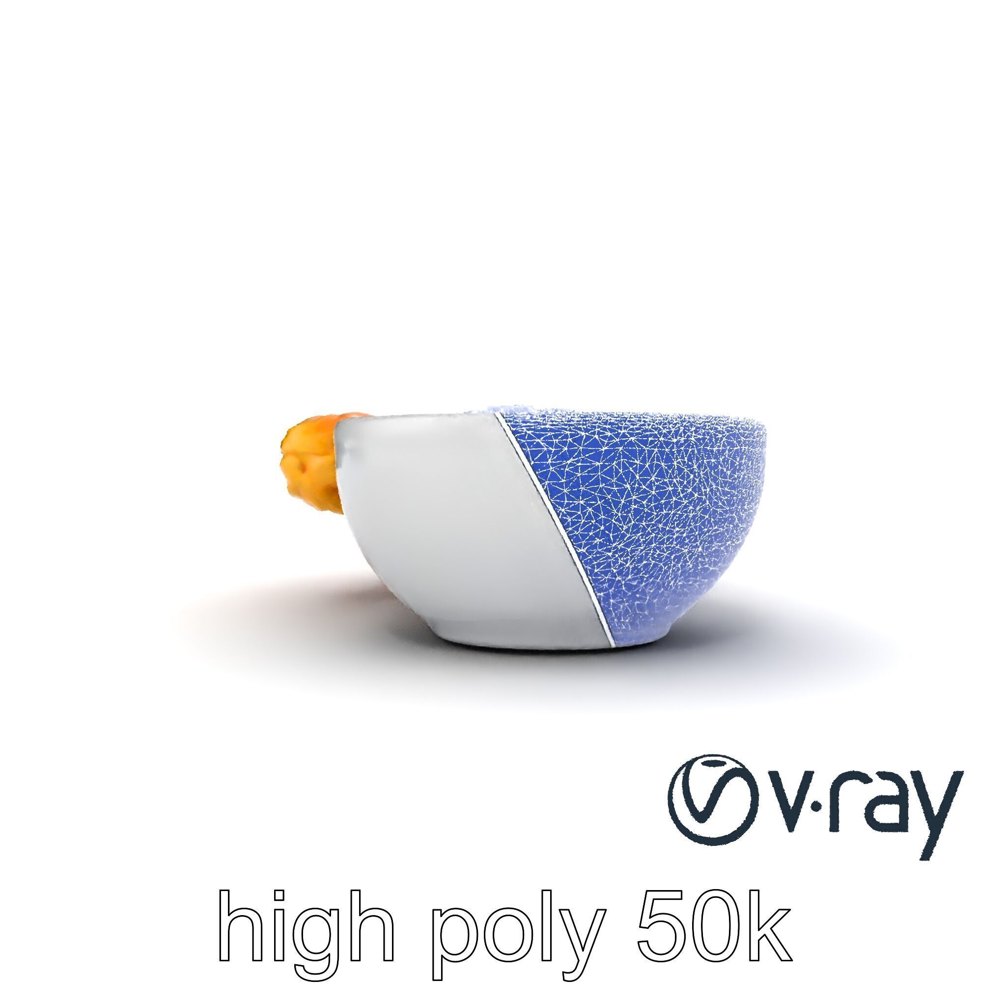 Churro Dessert with Chocolate Sauce model pack Low-poly 3D model_19