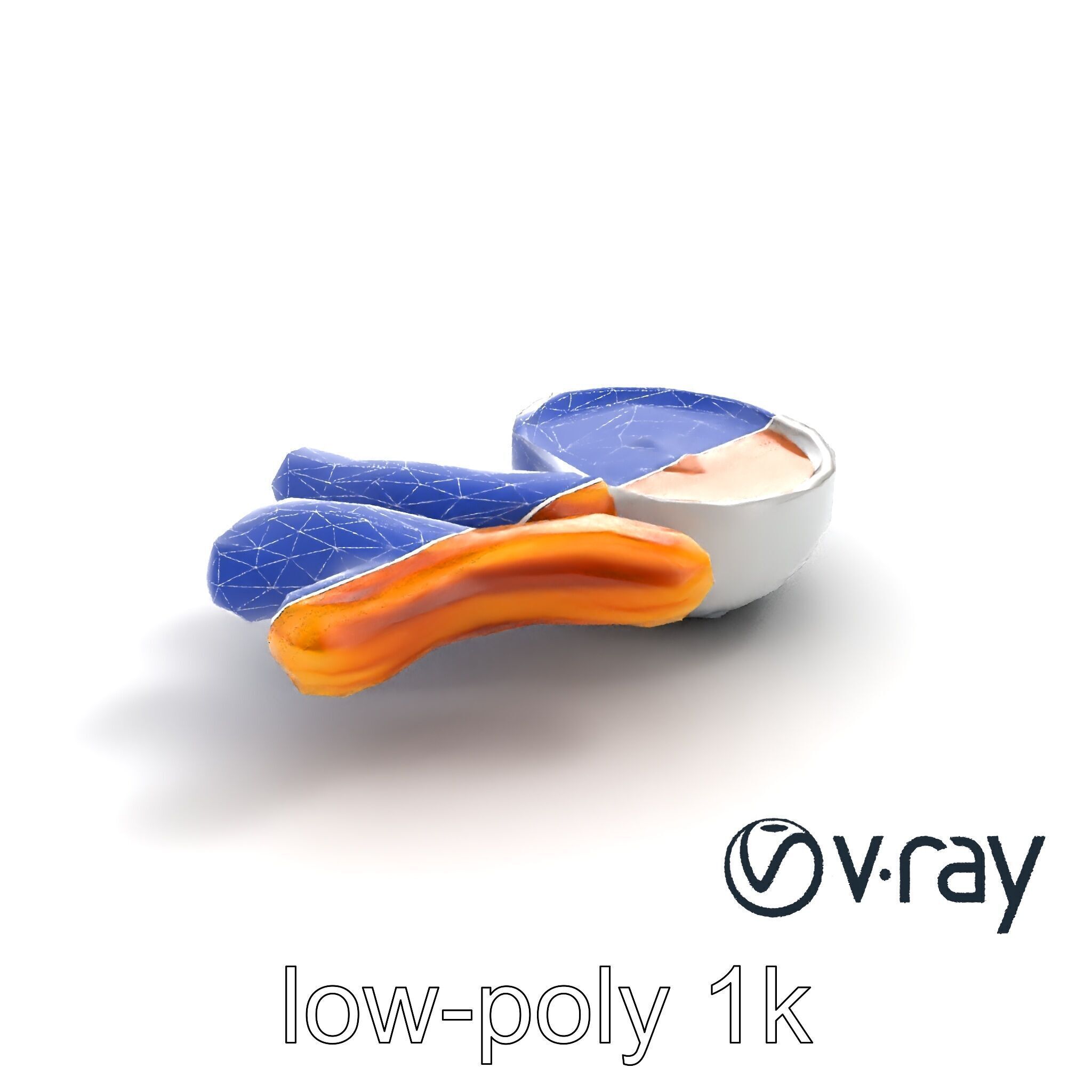 Churro Dessert with Chocolate Sauce model pack Low-poly 3D model_11