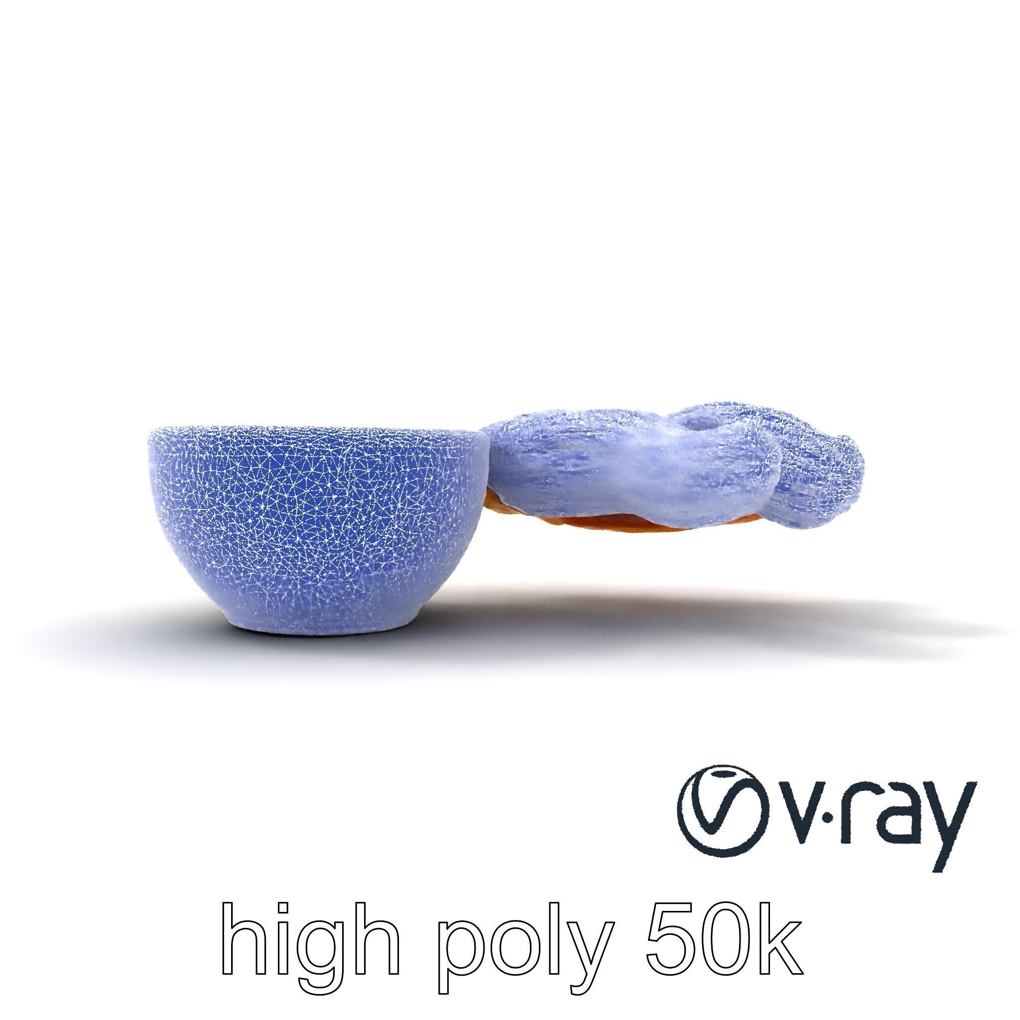 Churro Dessert with Chocolate Sauce model pack Low-poly 3D model_26