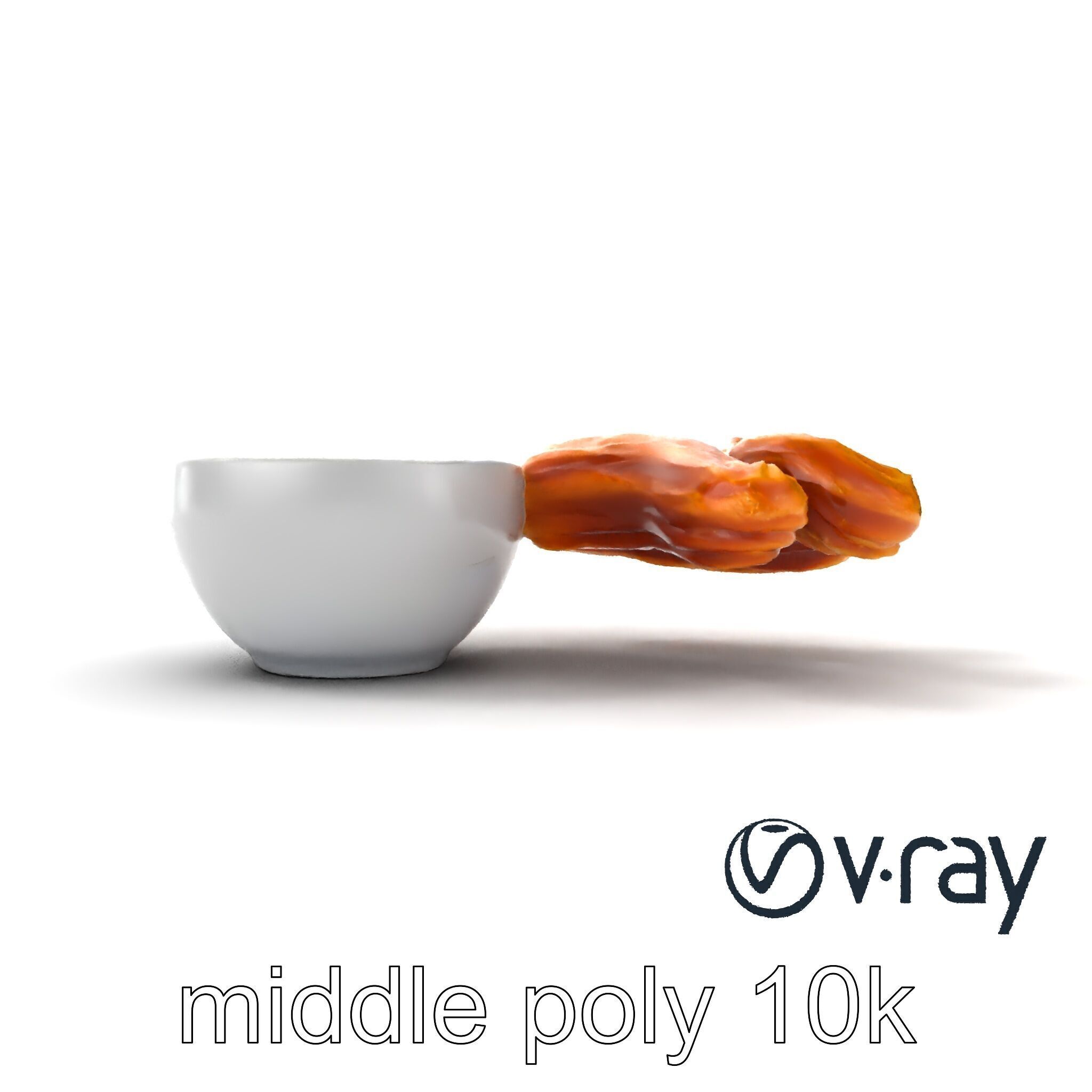 Churro Dessert with Chocolate Sauce model pack Low-poly 3D model_13