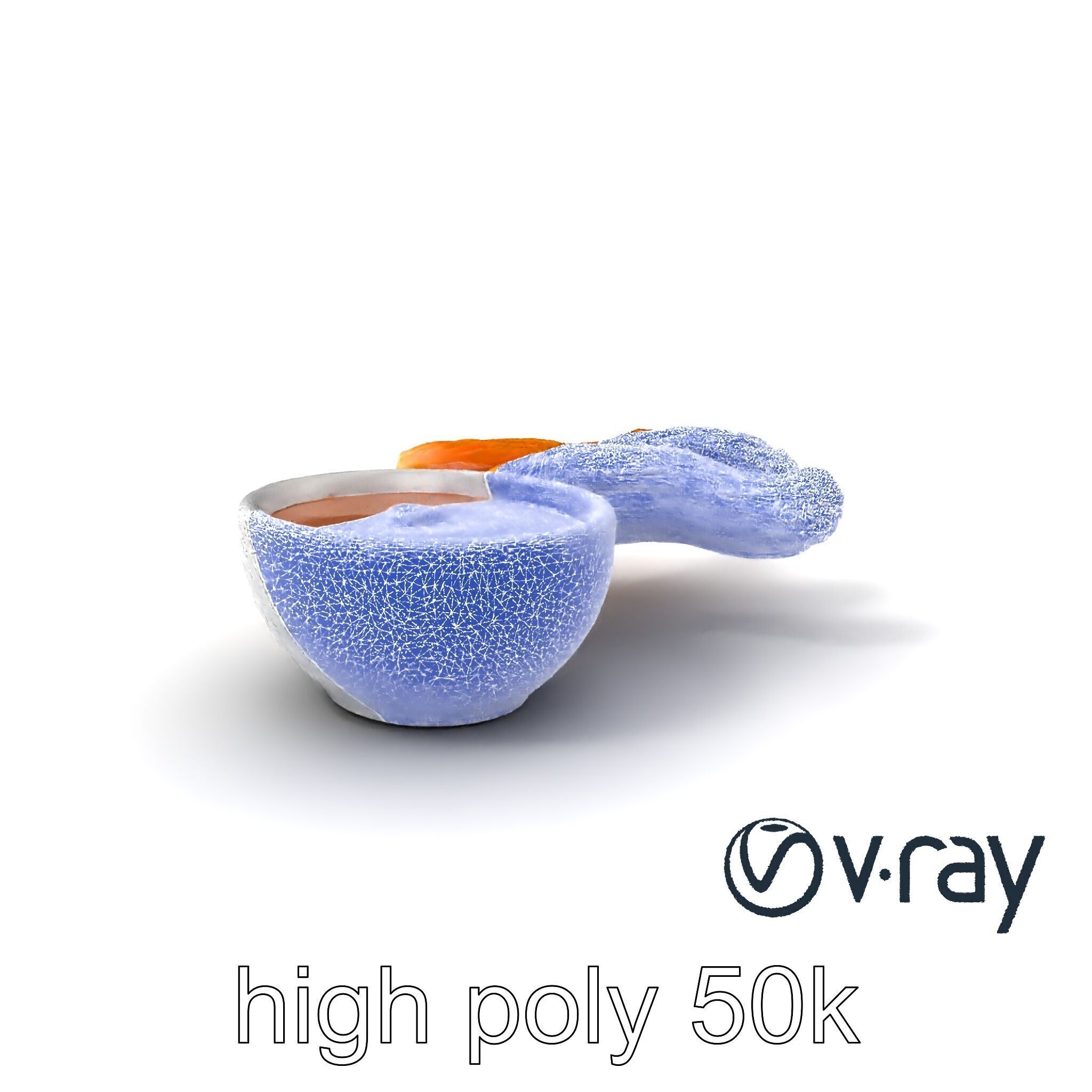 Churro Dessert with Chocolate Sauce model pack Low-poly 3D model_1