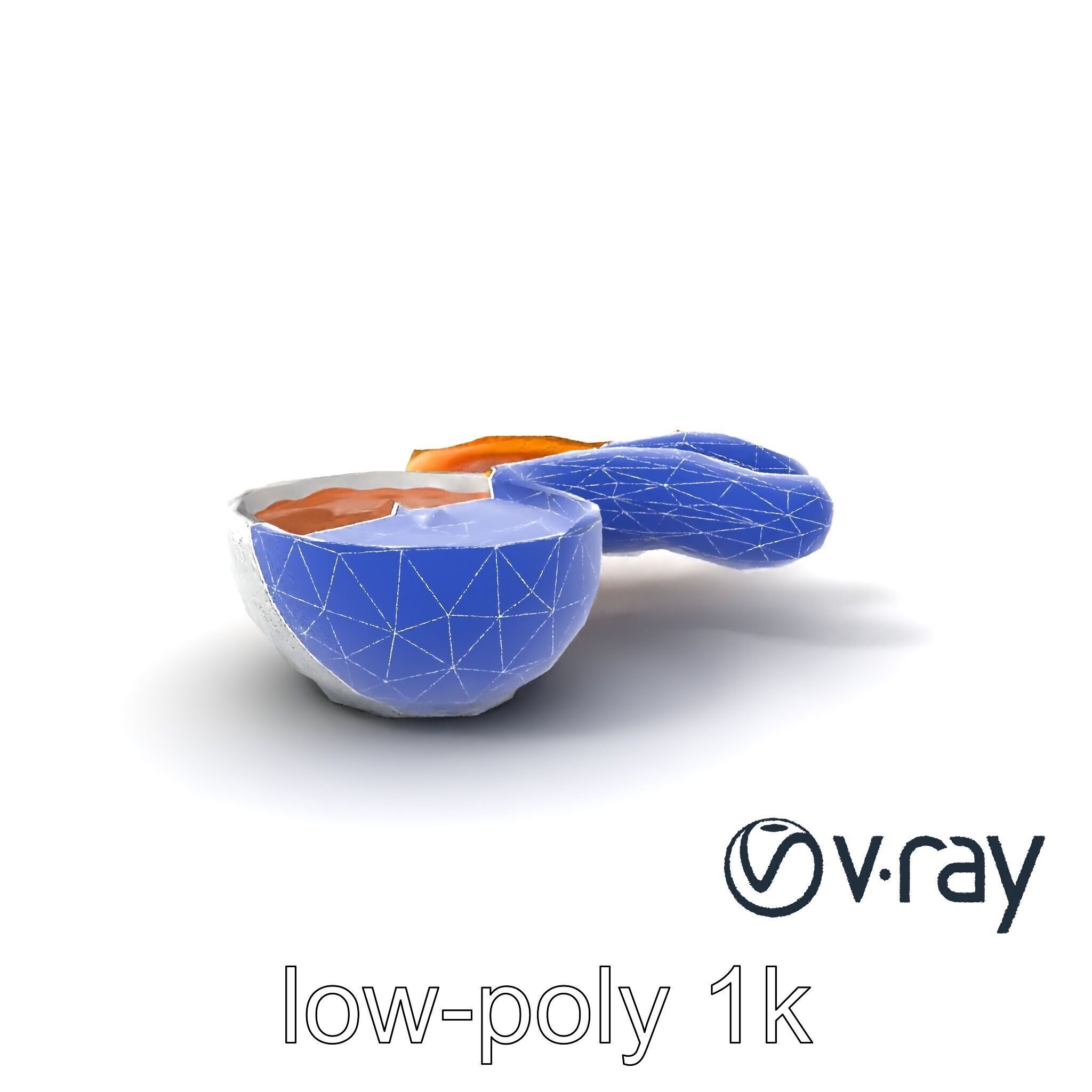 Churro Dessert with Chocolate Sauce model pack Low-poly 3D model_6