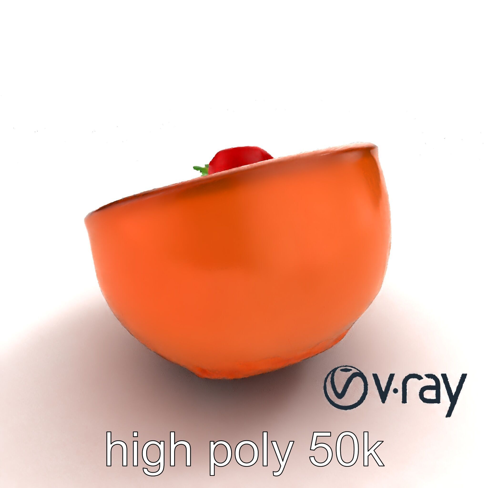Pozole Soup Rustic Clay Bowl Model Pack Low-poly 3D model_23