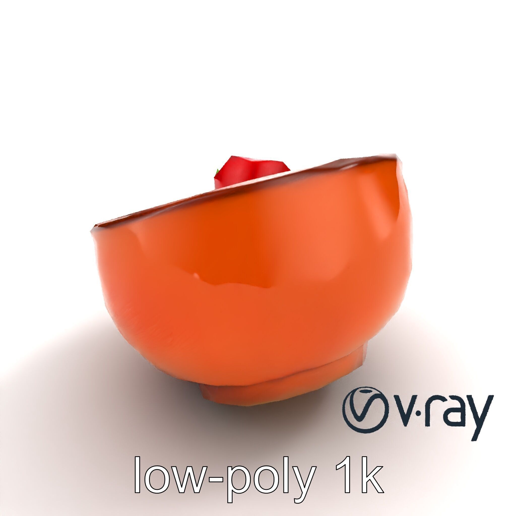 Pozole Soup Rustic Clay Bowl Model Pack Low-poly 3D model_9