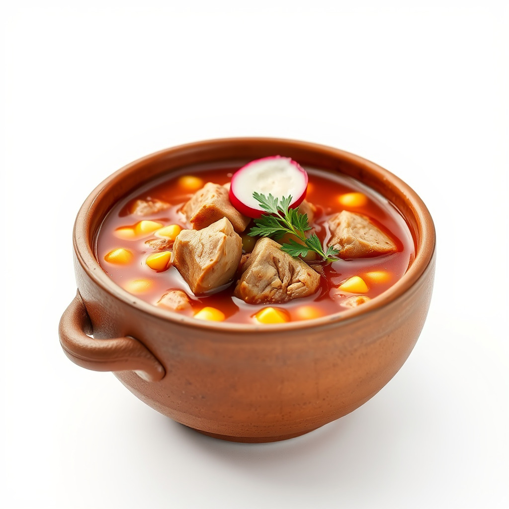 Pozole Soup Rustic Clay Bowl Model Pack Low-poly 3D model_4