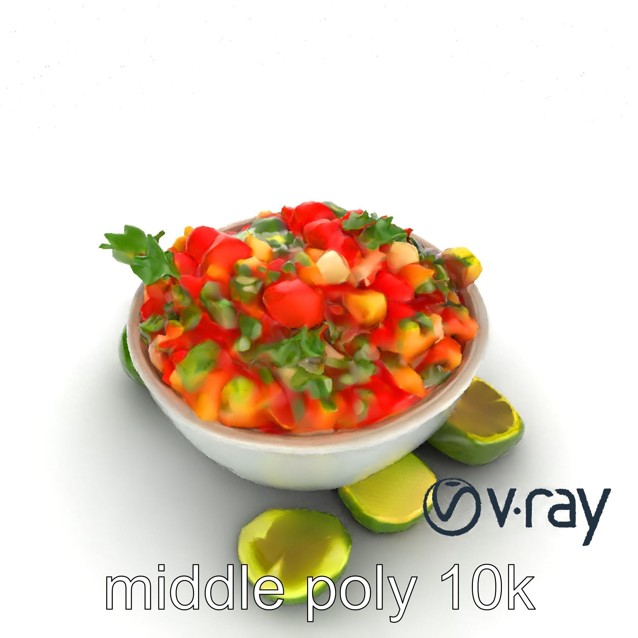 Pico de Gallo Salsa Bowl Model Pack Low-poly 3D model_14