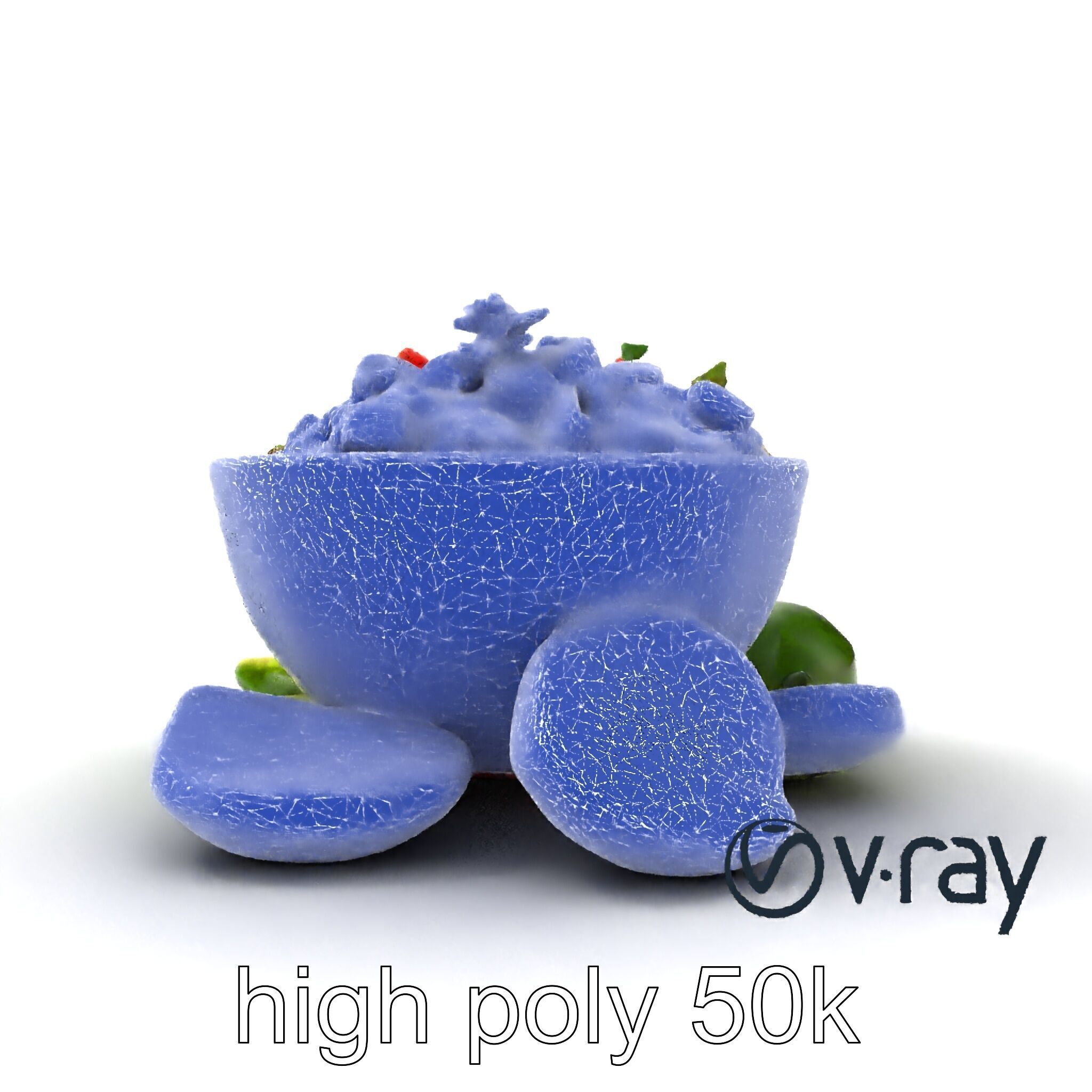 Pico de Gallo Salsa Bowl Model Pack Low-poly 3D model_12