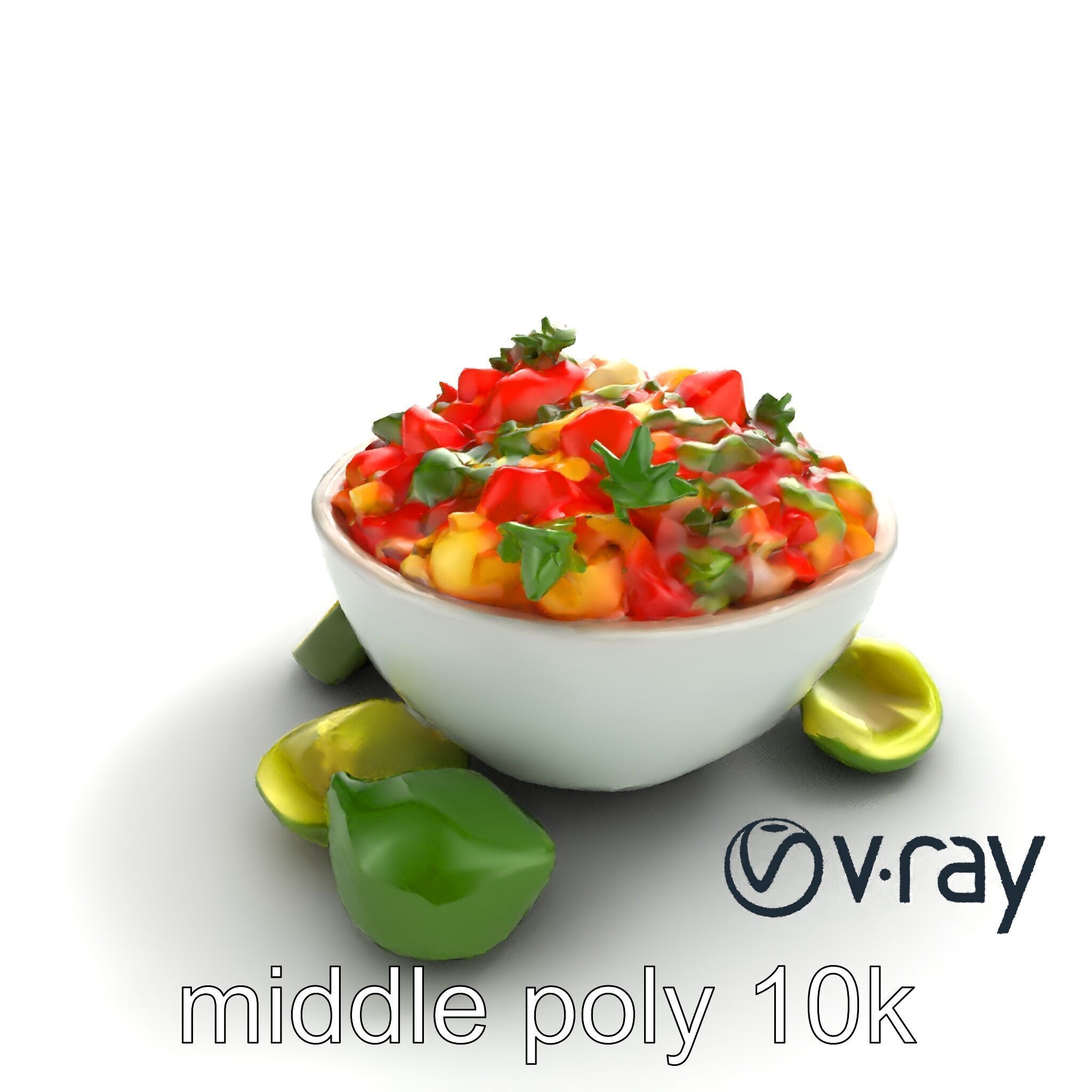 Pico de Gallo Salsa Bowl Model Pack Low-poly 3D model_8