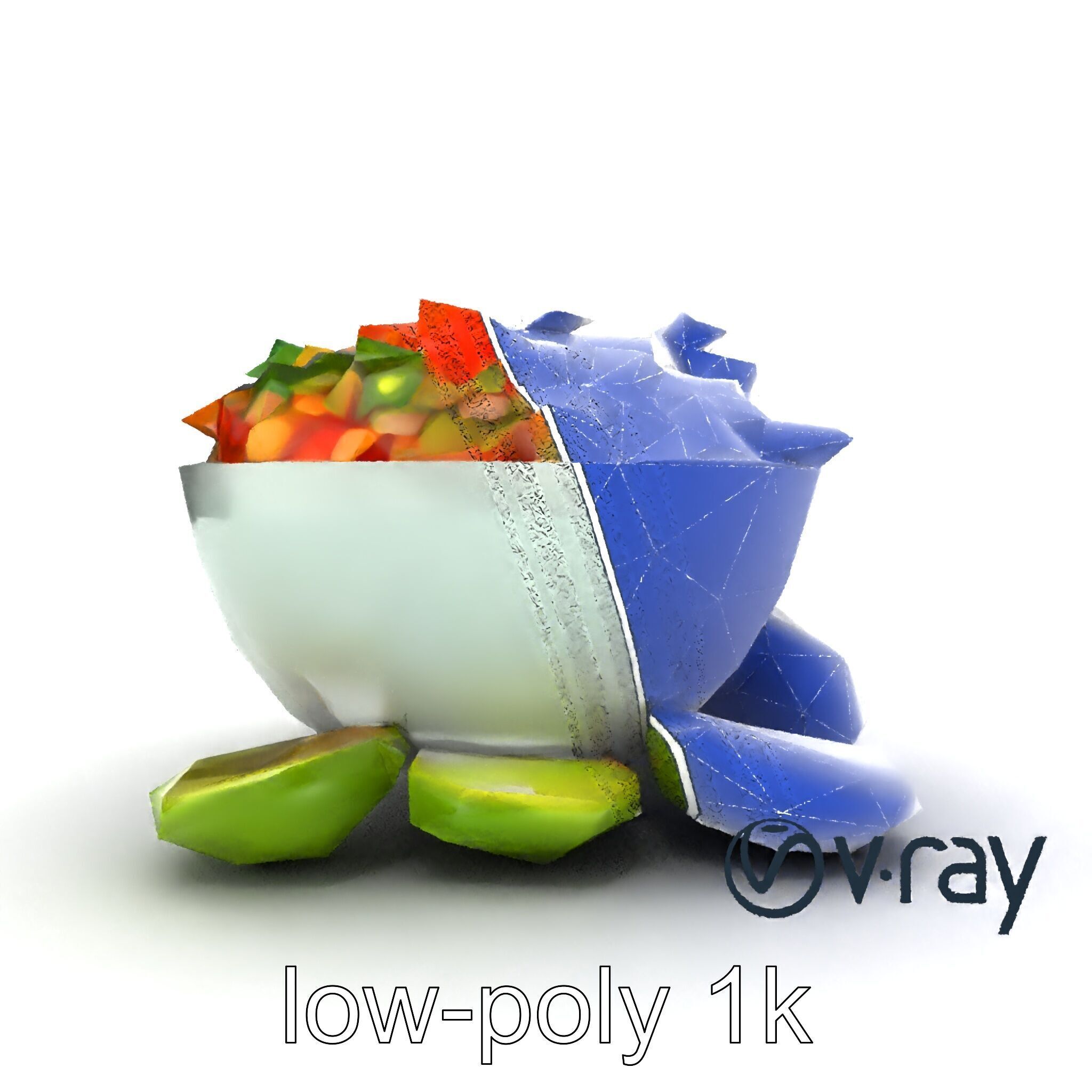 Pico de Gallo Salsa Bowl Model Pack Low-poly 3D model_29