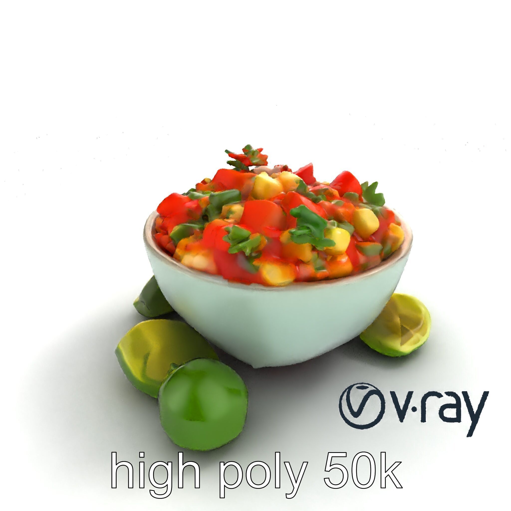 Pico de Gallo Salsa Bowl Model Pack Low-poly 3D model_24