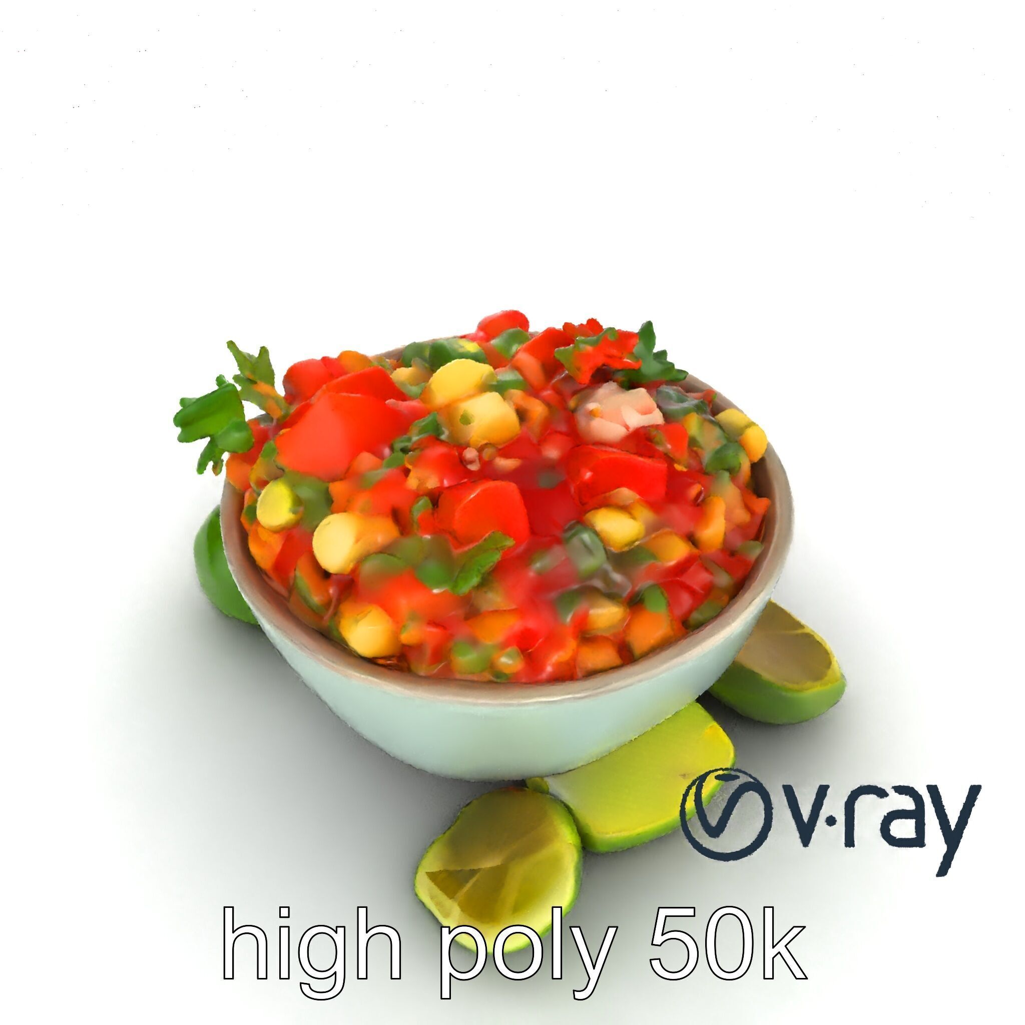 Pico de Gallo Salsa Bowl Model Pack Low-poly 3D model_31