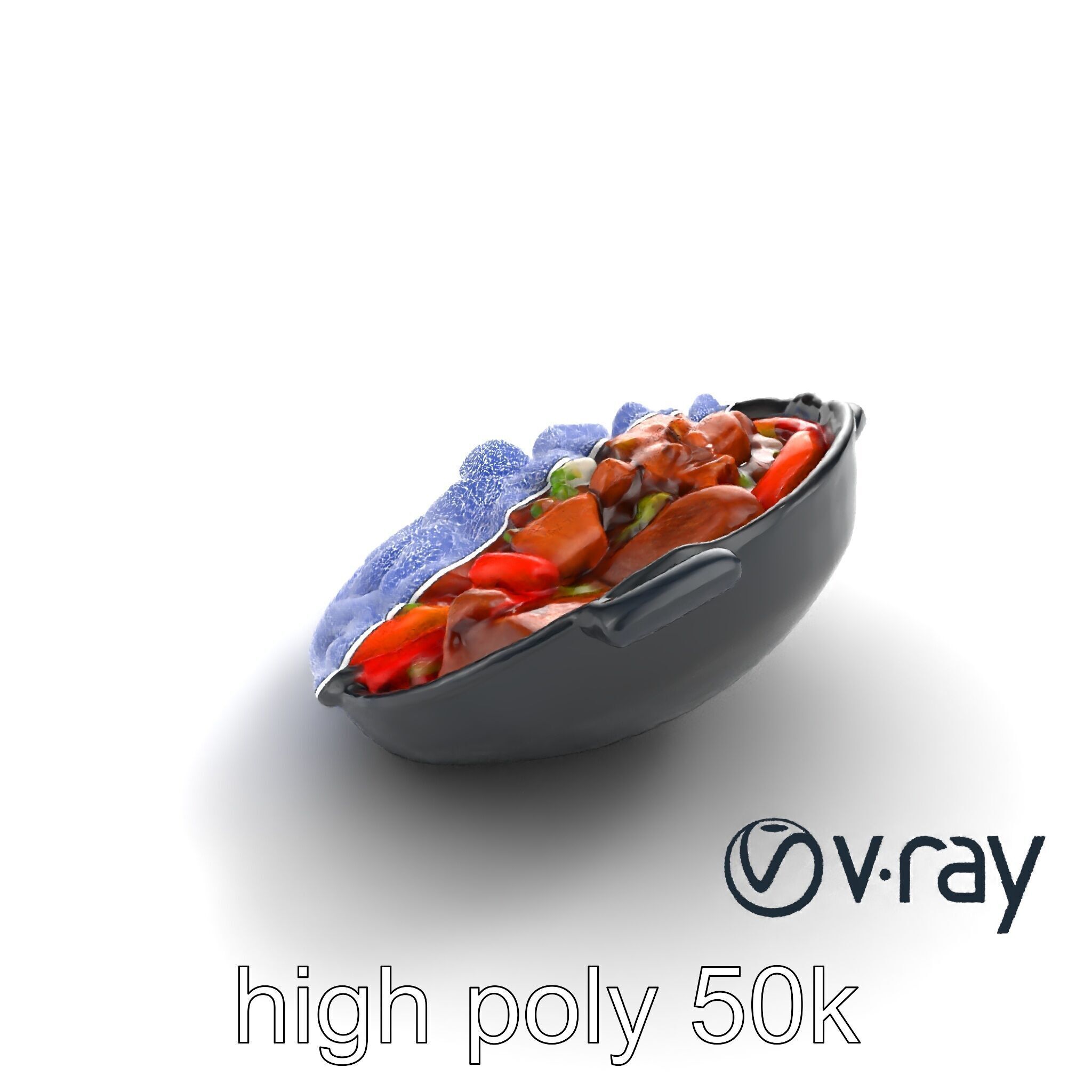 Sizzling Fajita Platter Skillet 3D model pack Low-poly 3D model_24