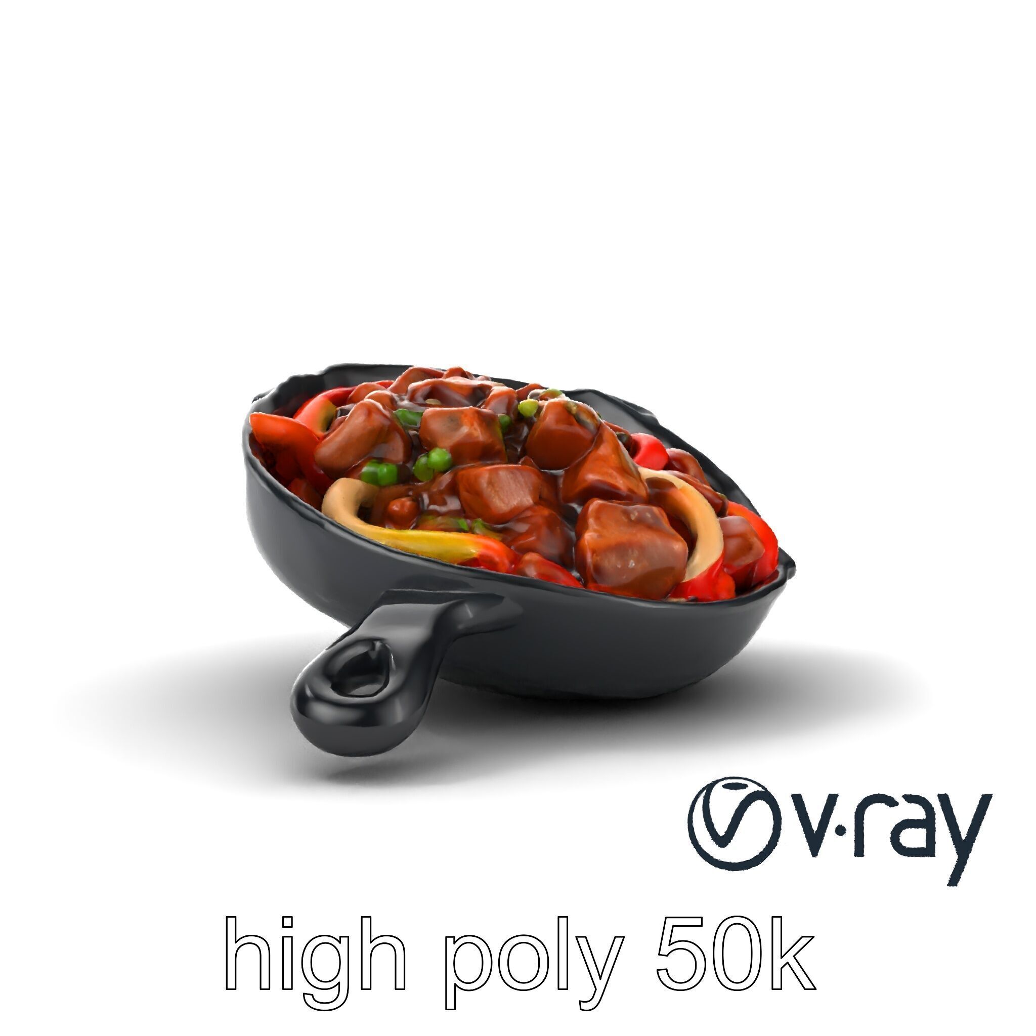 Sizzling Fajita Platter Skillet 3D model pack Low-poly 3D model_25