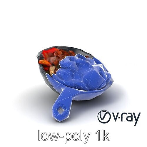 Sizzling Fajita Platter Skillet 3D model pack Low-poly 3D model 7
