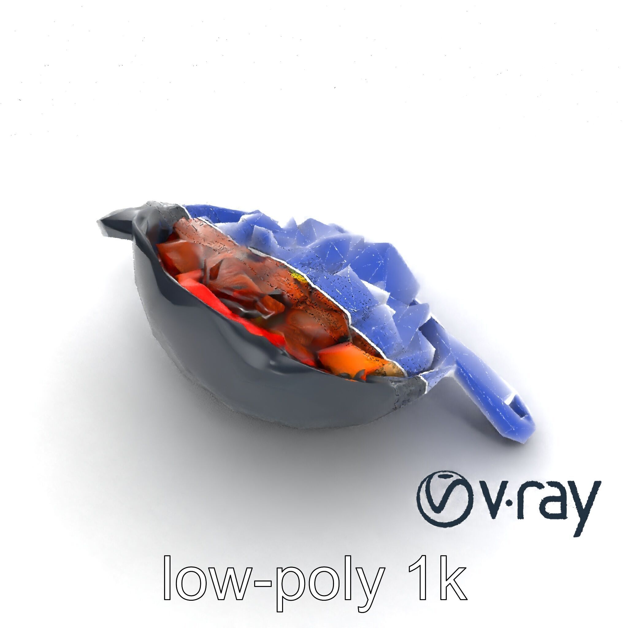 Sizzling Fajita Platter Skillet 3D model pack Low-poly 3D model_18