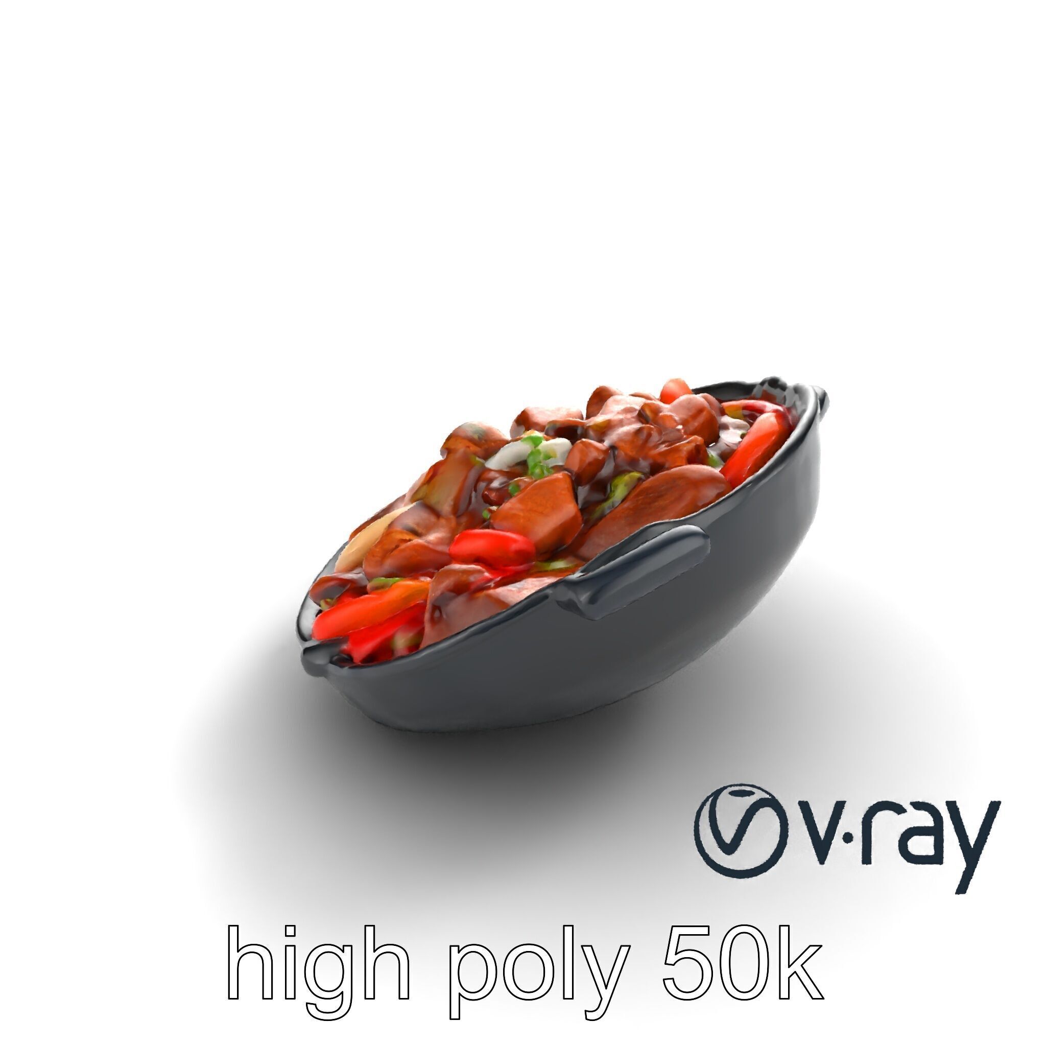 Sizzling Fajita Platter Skillet 3D model pack Low-poly 3D model_12