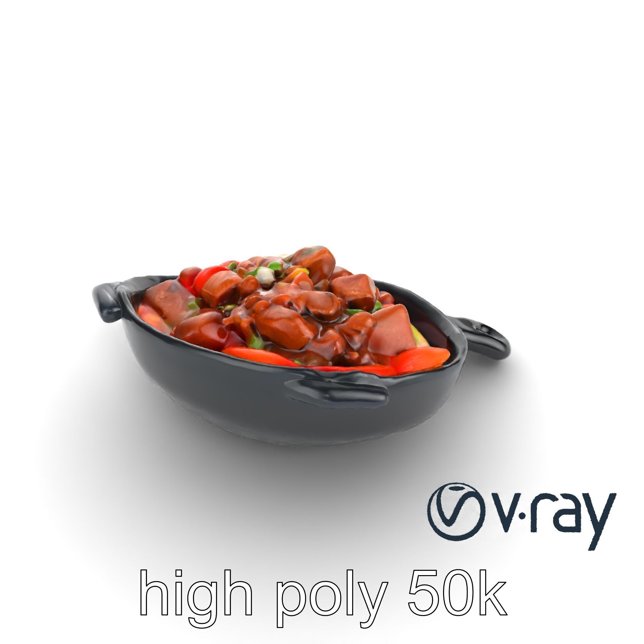 Sizzling Fajita Platter Skillet 3D model pack Low-poly 3D model_14