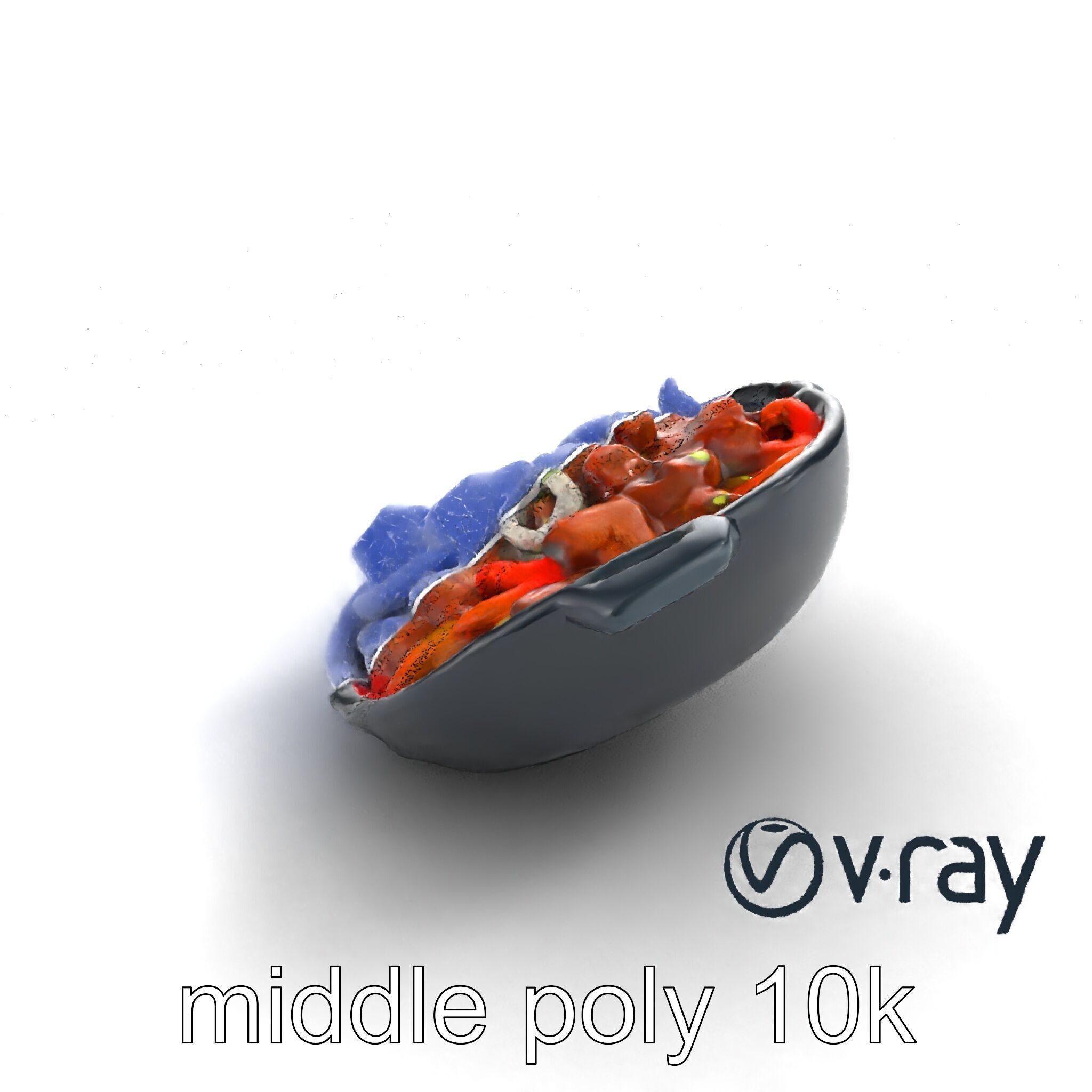 Sizzling Fajita Platter Skillet 3D model pack Low-poly 3D model_11