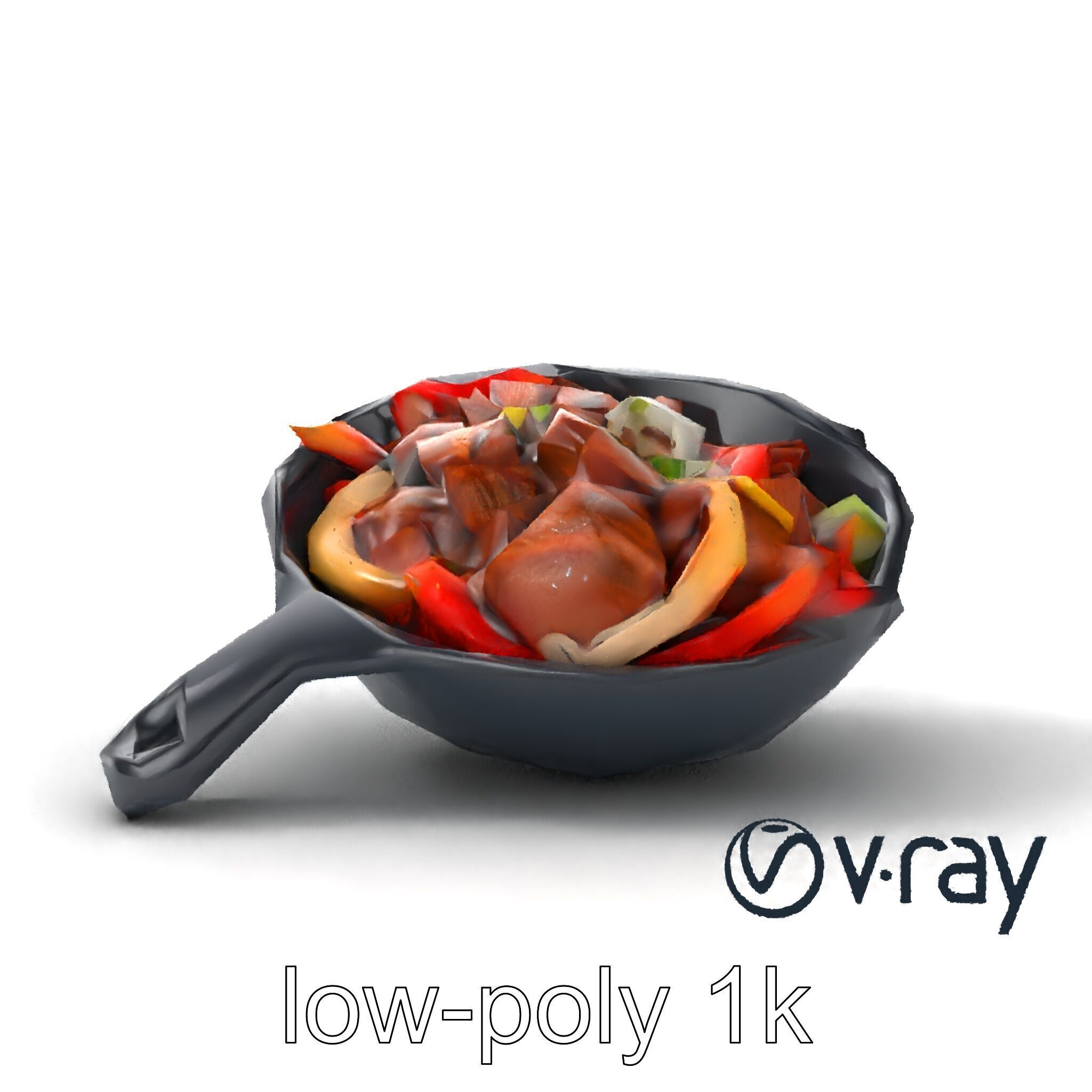 Sizzling Fajita Platter Skillet 3D model pack Low-poly 3D model_31