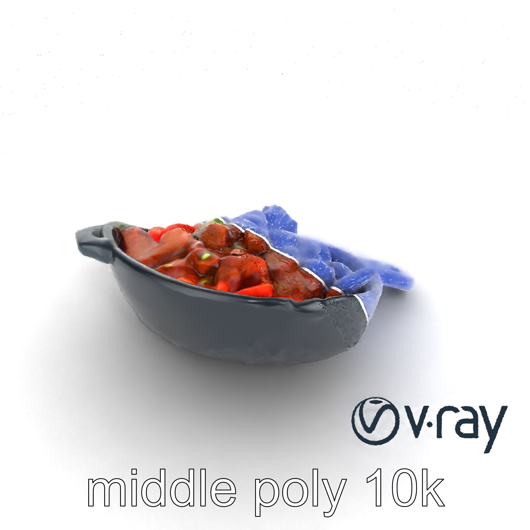 Sizzling Fajita Platter Skillet 3D model pack Low-poly 3D model_19