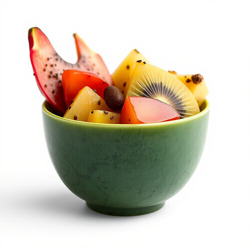 Exotic Fruit Bowl Model Pack with Dragon Fruit and Kiwi Low-poly 3D model 4