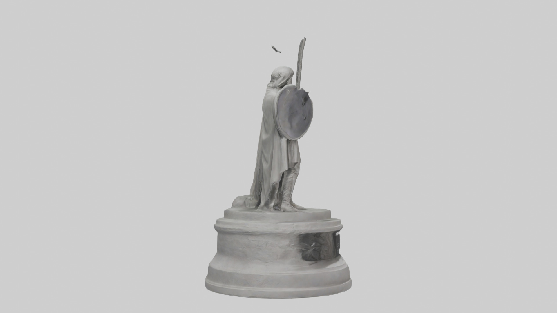 Heroes of Peace Statue Model Low-poly 3D model_13