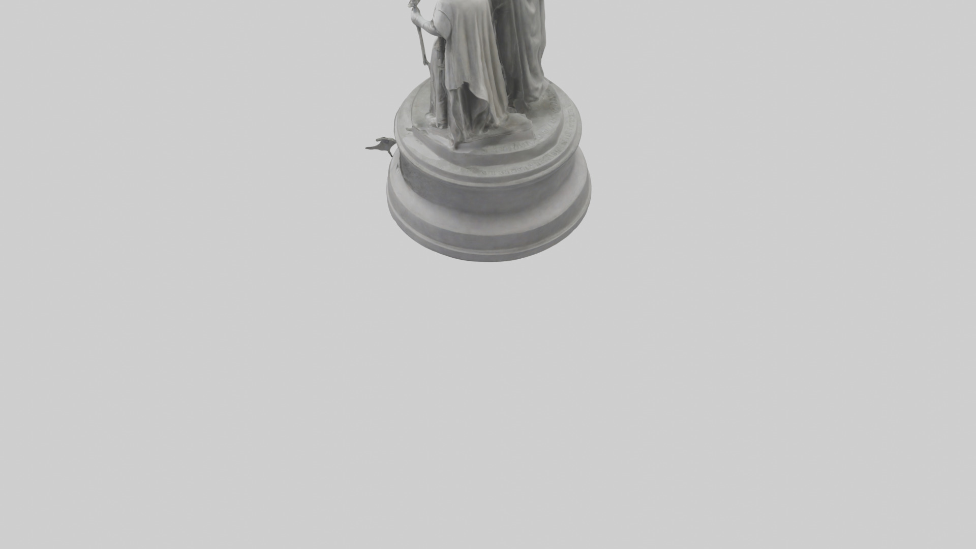 Heroes of Peace Statue Model Low-poly 3D model_4