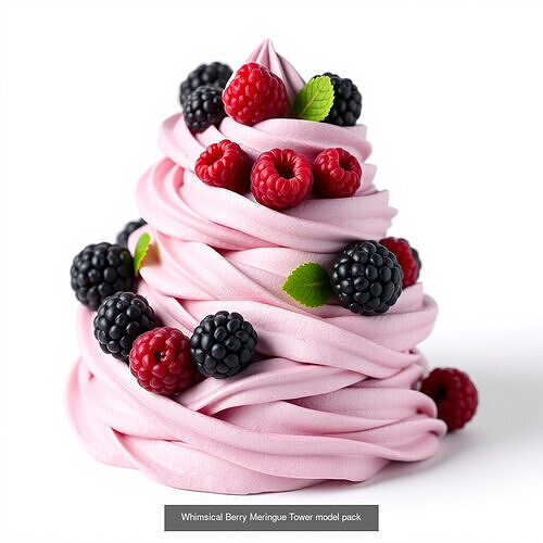 Exquisite Meringue Masterpieces 3D Model Pack 3