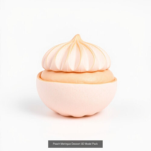 Exquisite Meringue Masterpieces 3D Model Pack 7