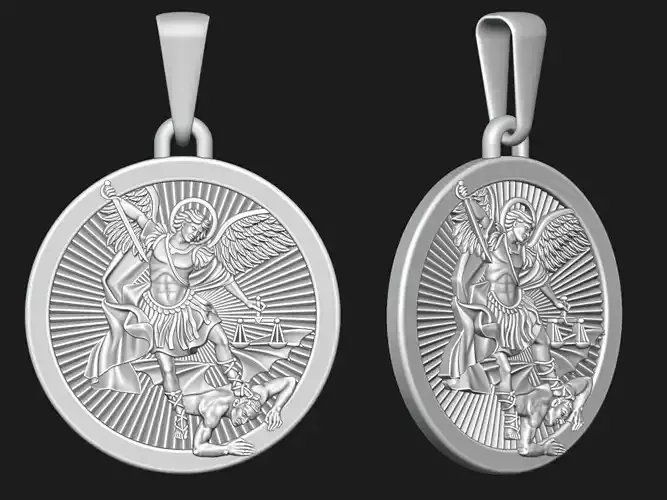 Saint Michael Archangel Pendant 3D print model