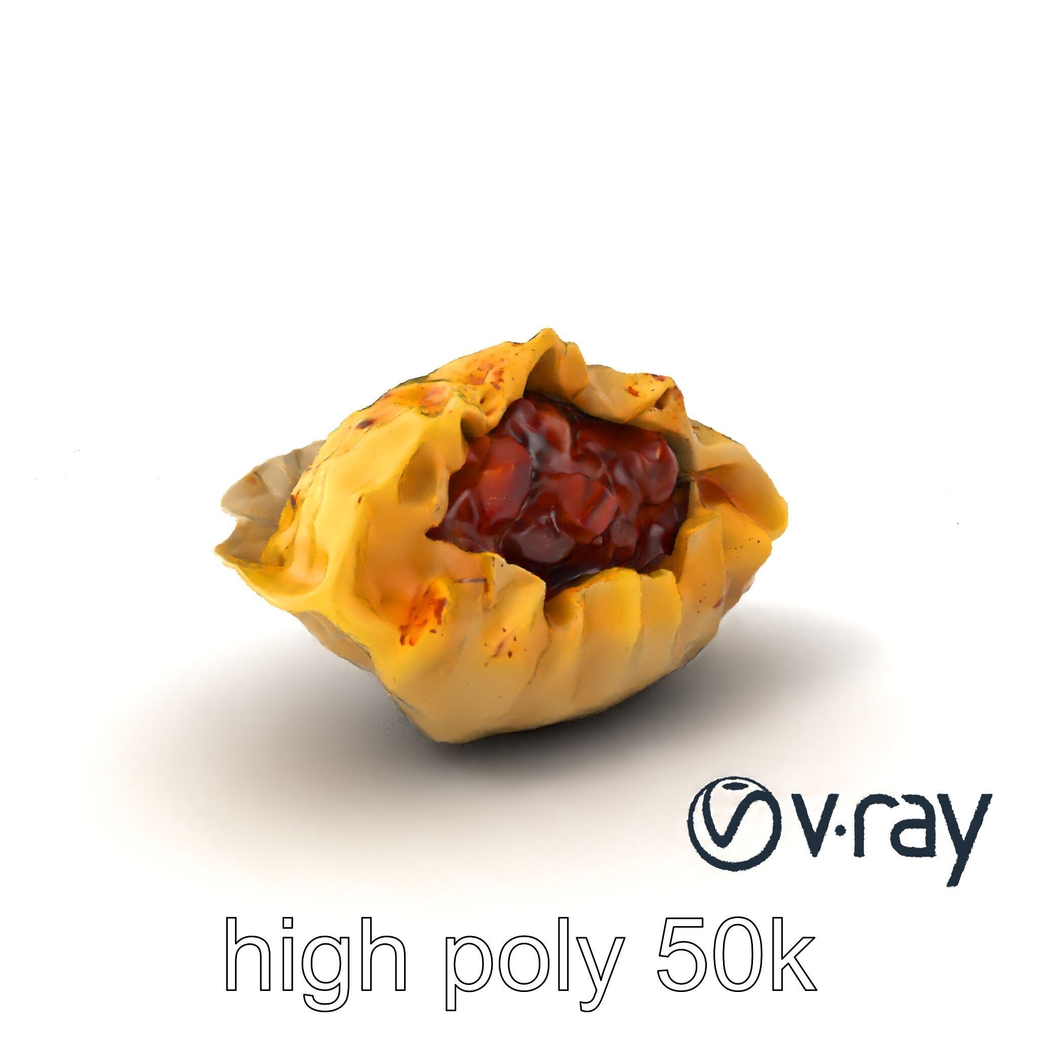 Swiss Cheese Dumpling Chorizo Delight model pack Low-poly 3D model_2