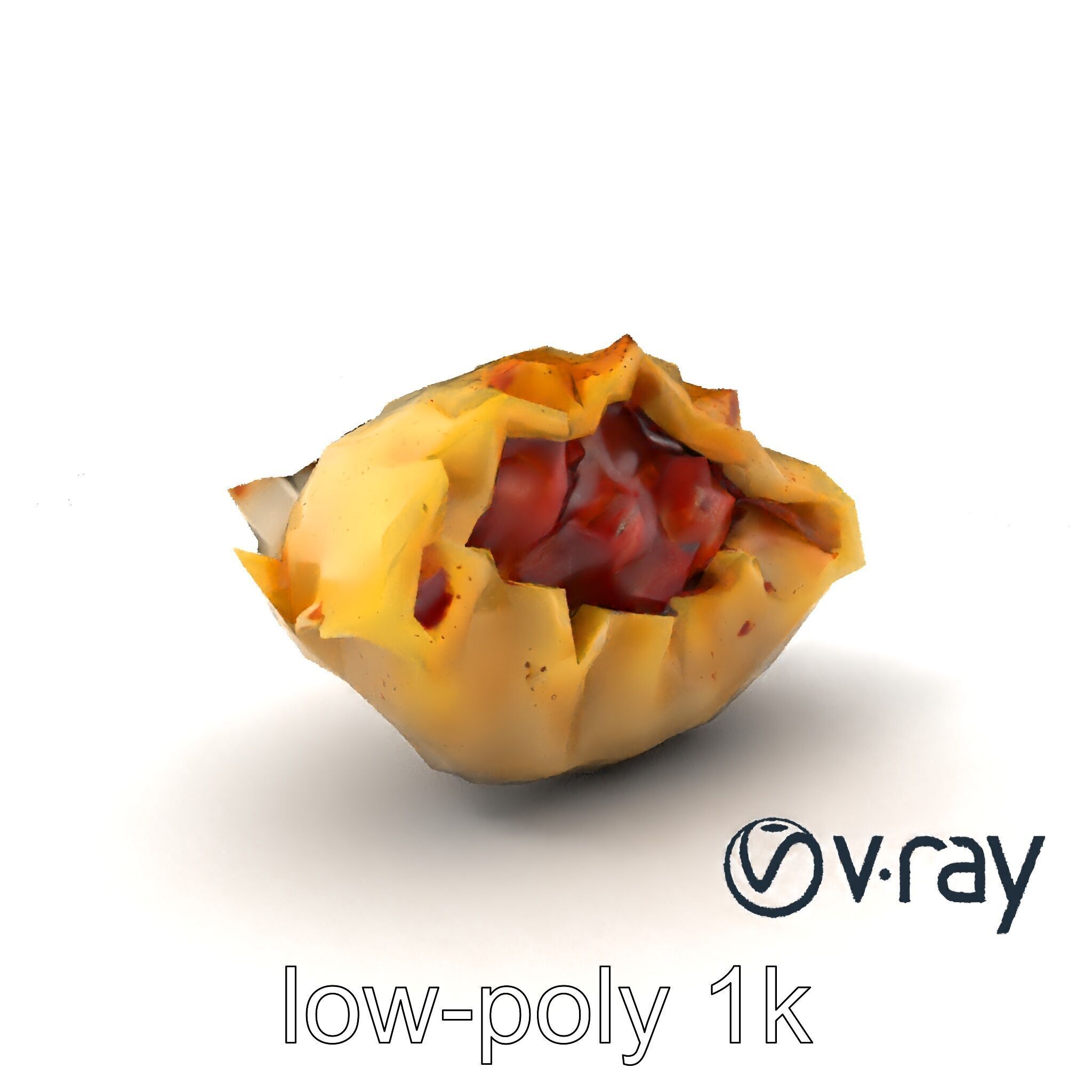 Swiss Cheese Dumpling Chorizo Delight model pack Low-poly 3D model_4