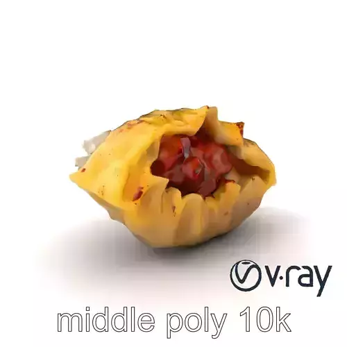 Swiss Cheese Dumpling Chorizo Delight model pack Low-poly 3D model